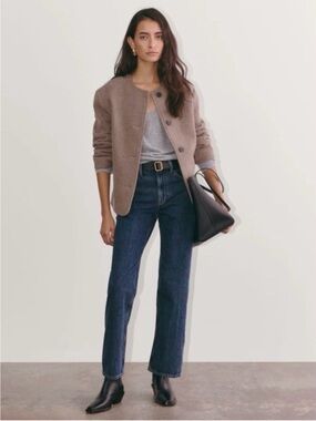 Women’s cheeky straight Dark Blue Jeans